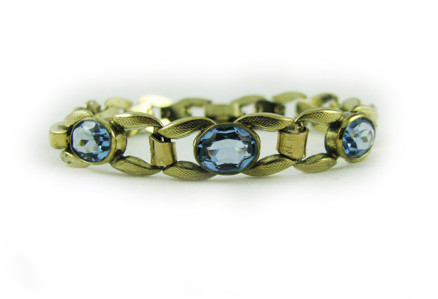 1960's Aqua Blue Crystal Bracelet